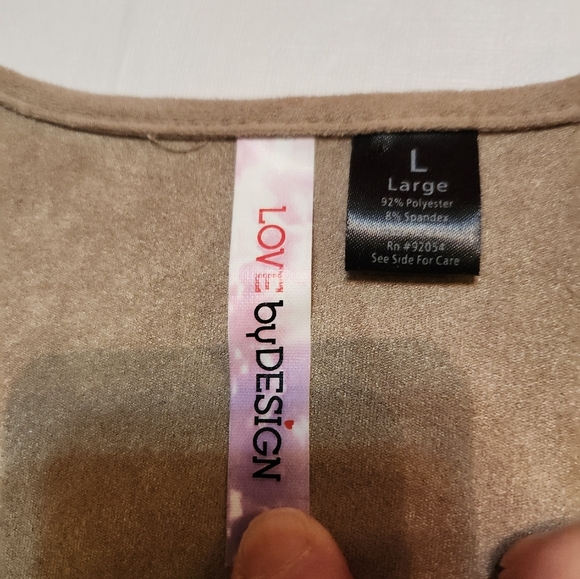 Bohemian/Western Tan Fringe Faux Suede Vest, EUC, Large - Picture 3 of 10